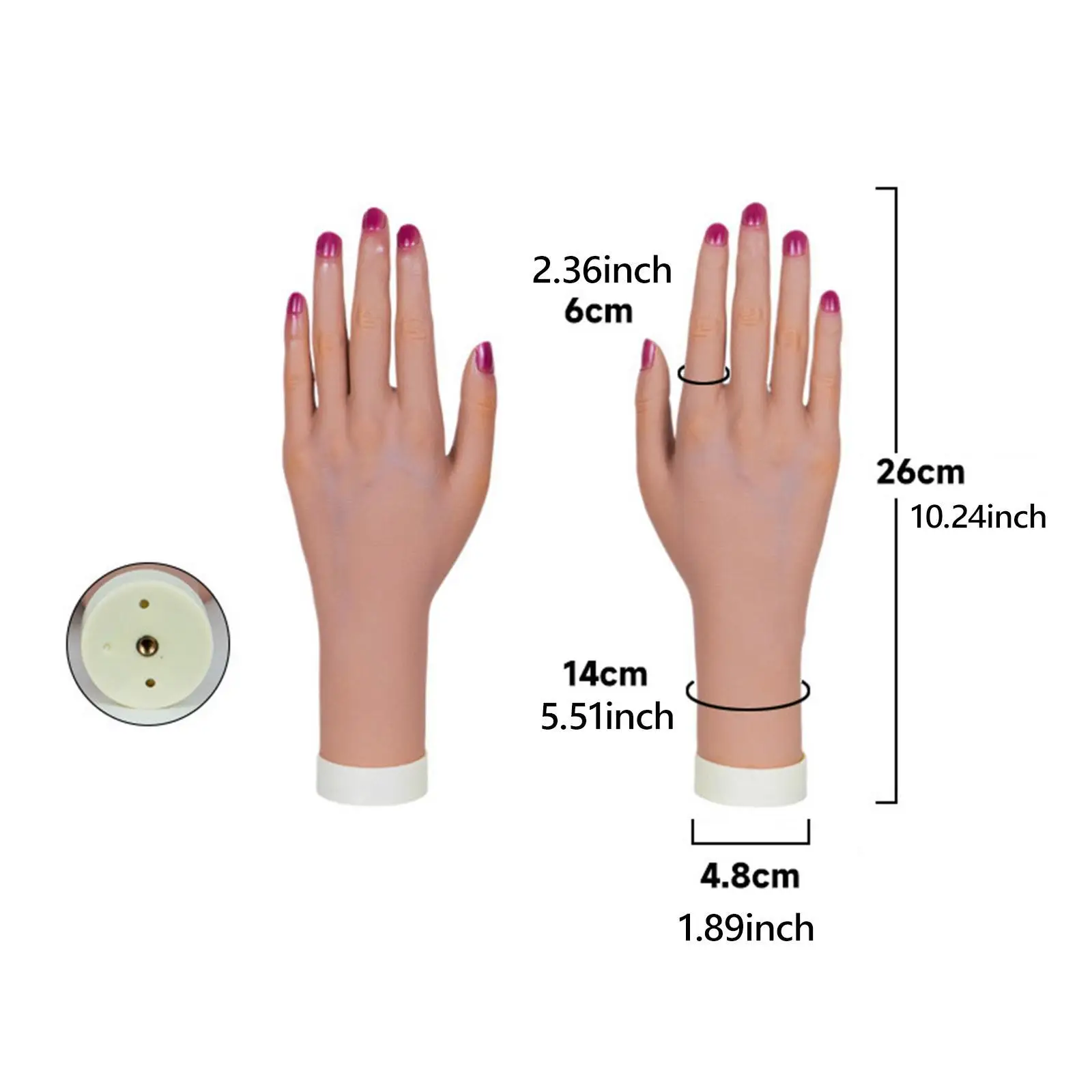 Mannequin Hand Practice Model for Beginners Practice Hand for Acrylic Nails for Bracelet Nail Art Photograph Props Rings Jewelry