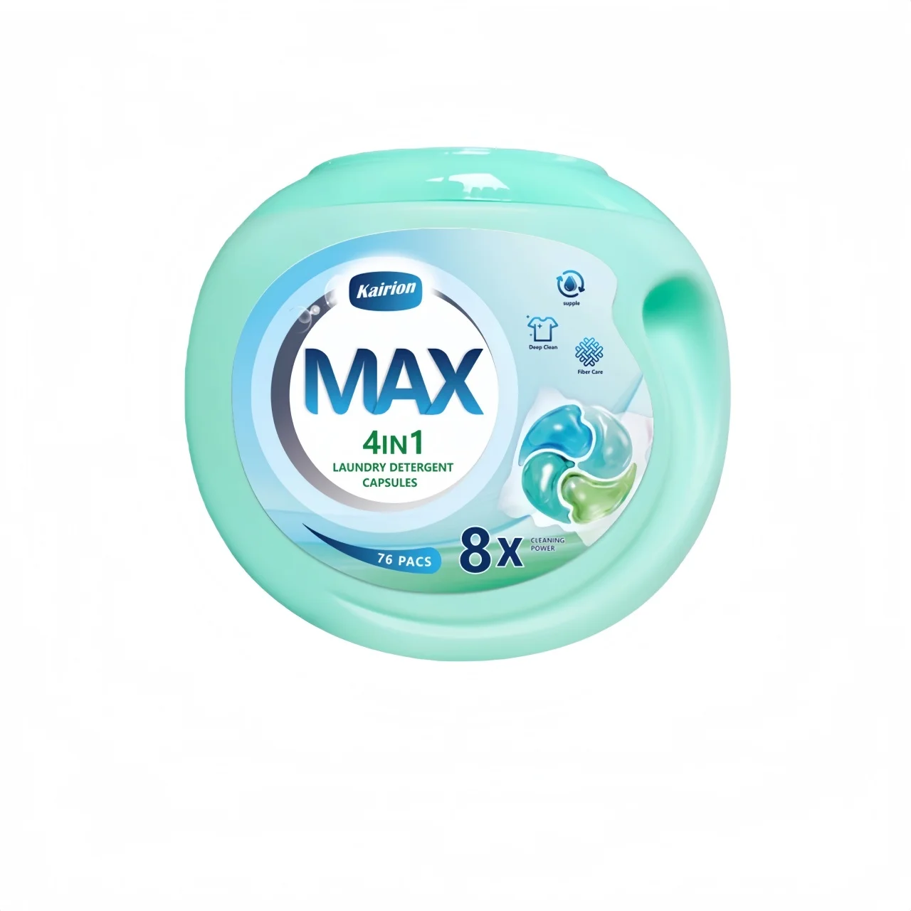 76 Laundry Detergent Pods, Large Capsules for Thorough Cleaning, Deep Cleaning, Long-Lasting Fragrance, Family Pack