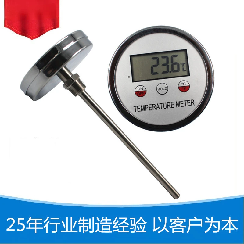 WSP-102 Thermal Resistance Thermometer Axial PT100 Digital Thermometer High Precision Bimetal Thermometer