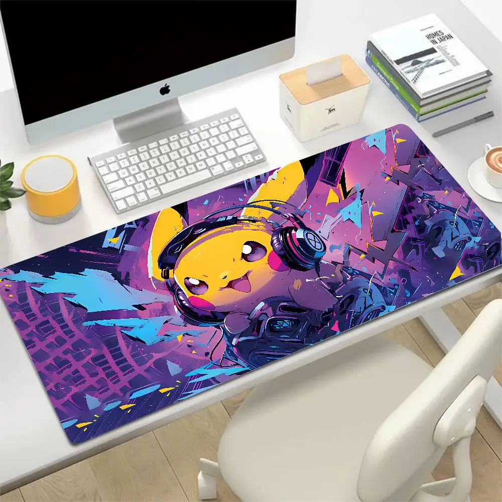 Pokemon Pikachu Gengar Anime XXL Gaming Mouse Pad Rubber Keyboard Mousepad 2MM Edge