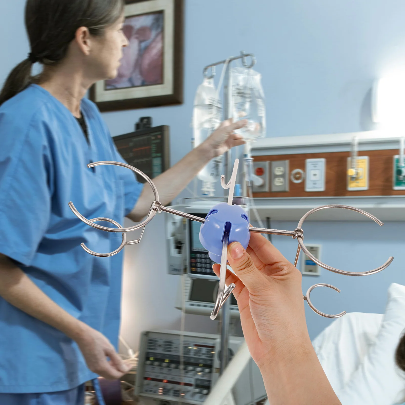 

Iv Pole Hanger Stainless Steel Infusion Stand Replacement Hook Strong Durable Infusion Rack Part Medical Accessory