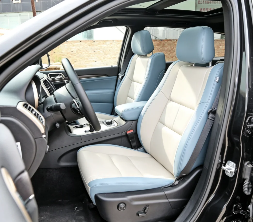 Für Jeep Grand Cherokee WK2 Maßgefertigte Autositzbezüge Luxuriöses Nappaleder 100% Passgenau Innenraumzubehör 360 ° Vollständige Abdeckung – Detail 7