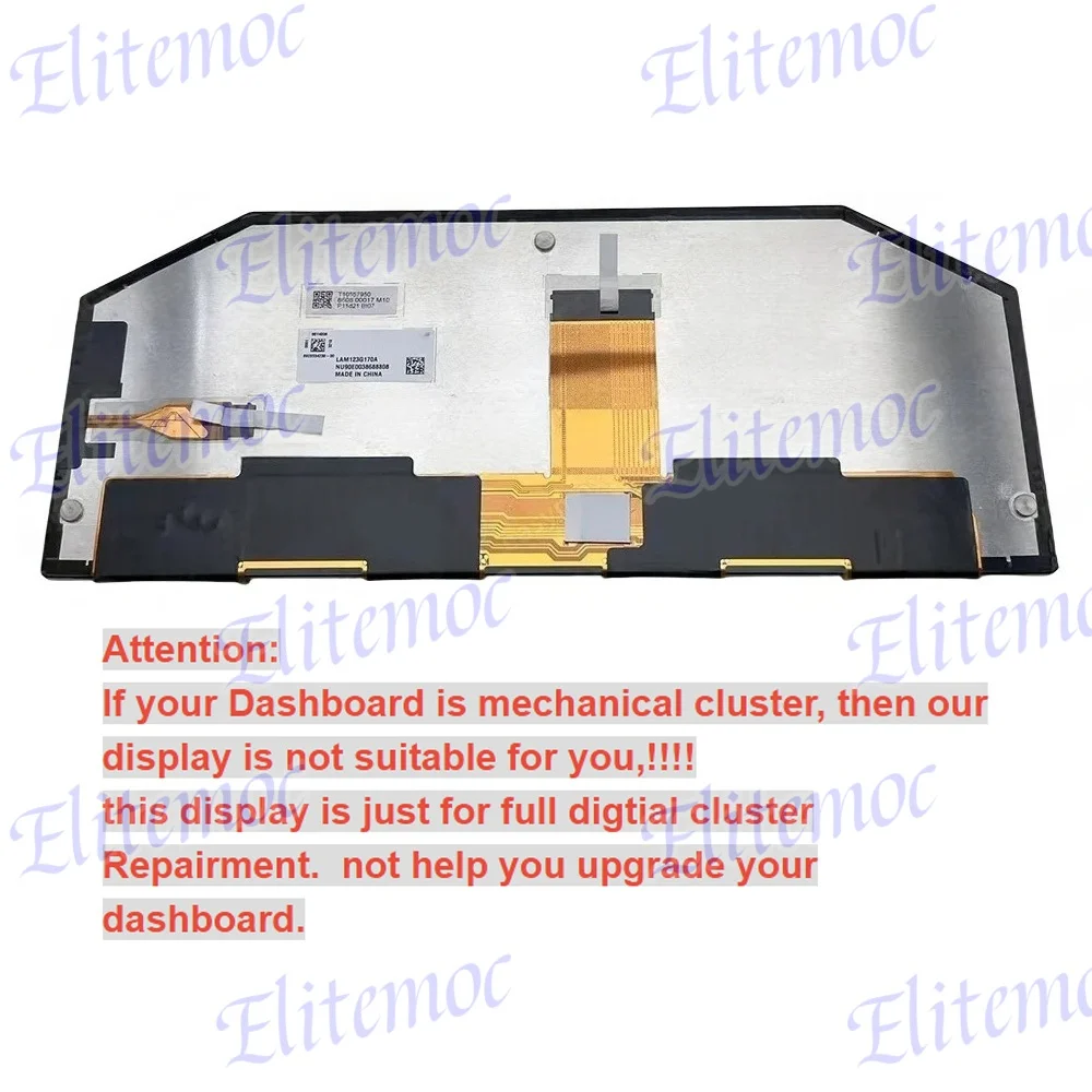 

LAM123G170A 12.3 Inch LCD Display For BMW 5 Series E60 E61 E63 E64 2003-2009 Digital Dashboard Panel Speedometer