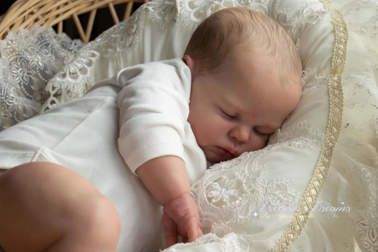 NPK 19 Inch Sleeping Pickle Boy Reborn Doll - Lifelike Soft Cloth Body Hand Painted Hair Cuddly Toddler Baby Doll