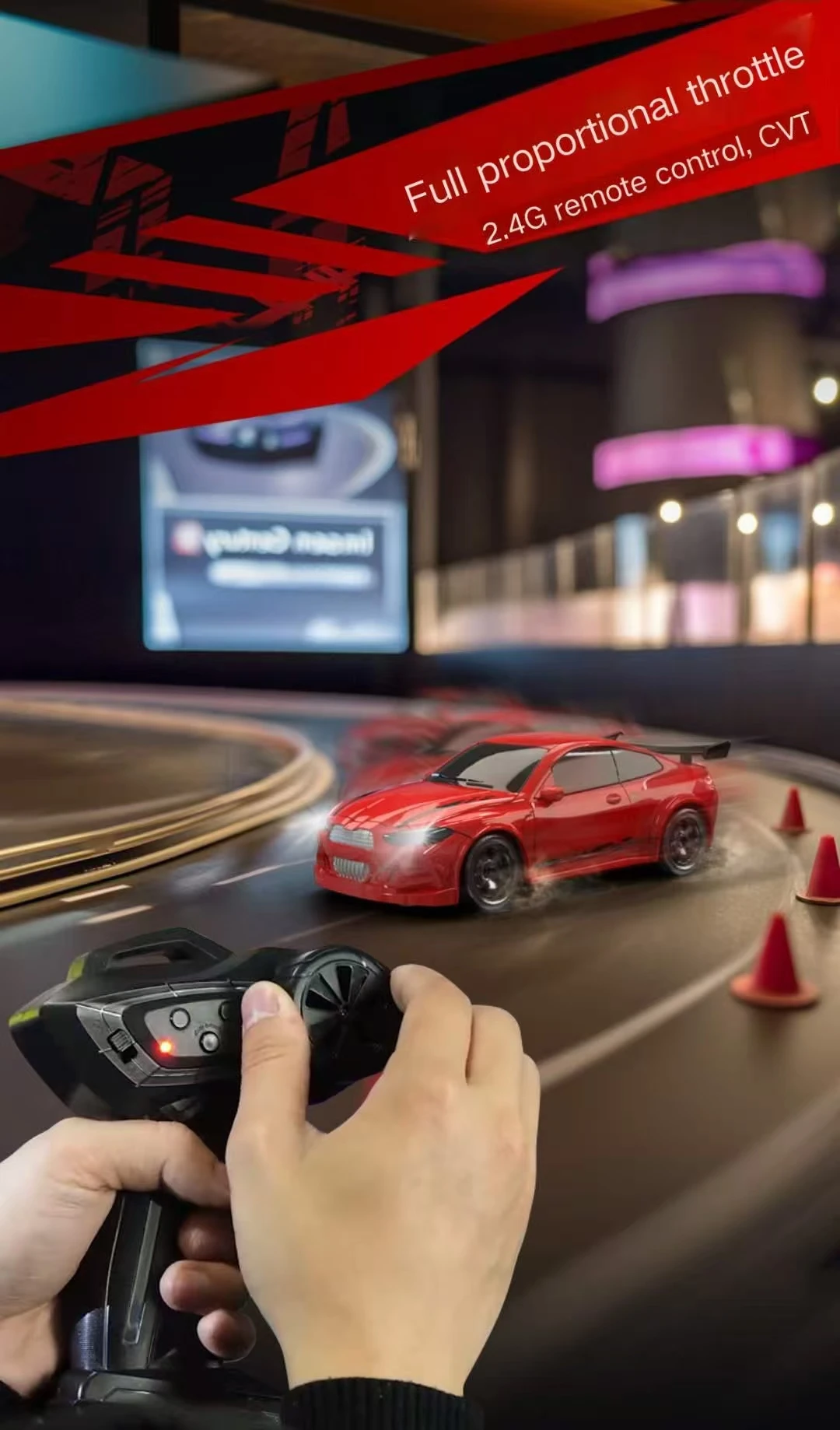 Novo 4wd 2.4ghz rc simulação mini drift carro palma modelo de corrida brinquedos de mesa 1/64 escala carro de controle remoto presente para crianças meninos