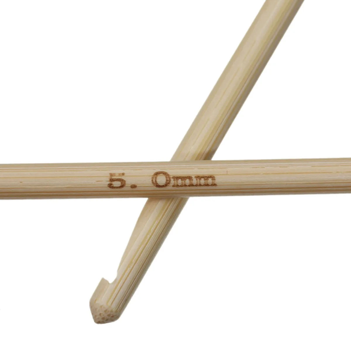 5pcs 5mm Natural Bamboo Afghan Tunisian Double Ended Crochet Hook Needles For DIY Sewing Tools Accessories 16cm(6 2/8