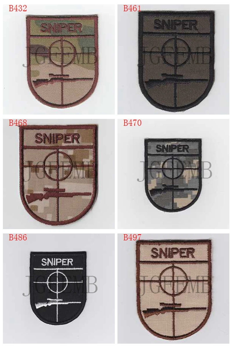 SNIPER Morale Military Tactics Embroidered Patch Badges