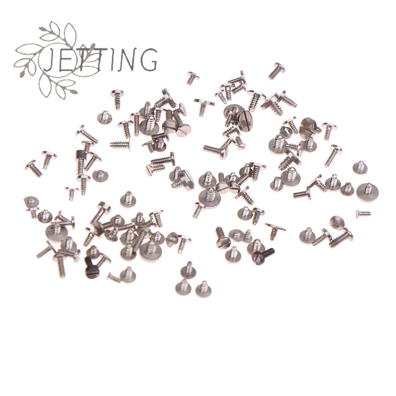 Hot 100Pcs Tiny Precision Mixed Multi-size Watch Screws Movement Repair Tools Part For Watchmaker