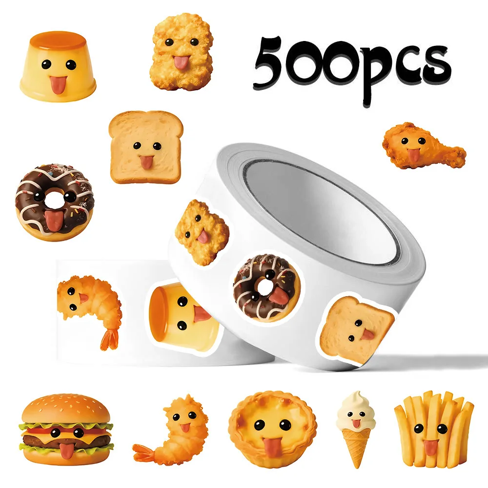 500PCS Abstract Food Graffiti Stickers Exquisite Fashion DIY Toys Secret for Bottle Scrapbook Travel Bag Aesthetic Decals