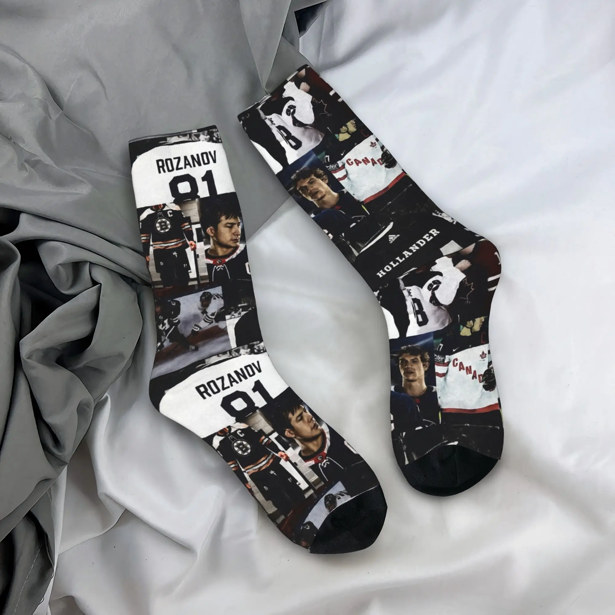 

Гигантские средние носки с подогревом для женщин и мужчин, дышащие носки с Холларом и Илья Розана, уютные средние носки-трубы