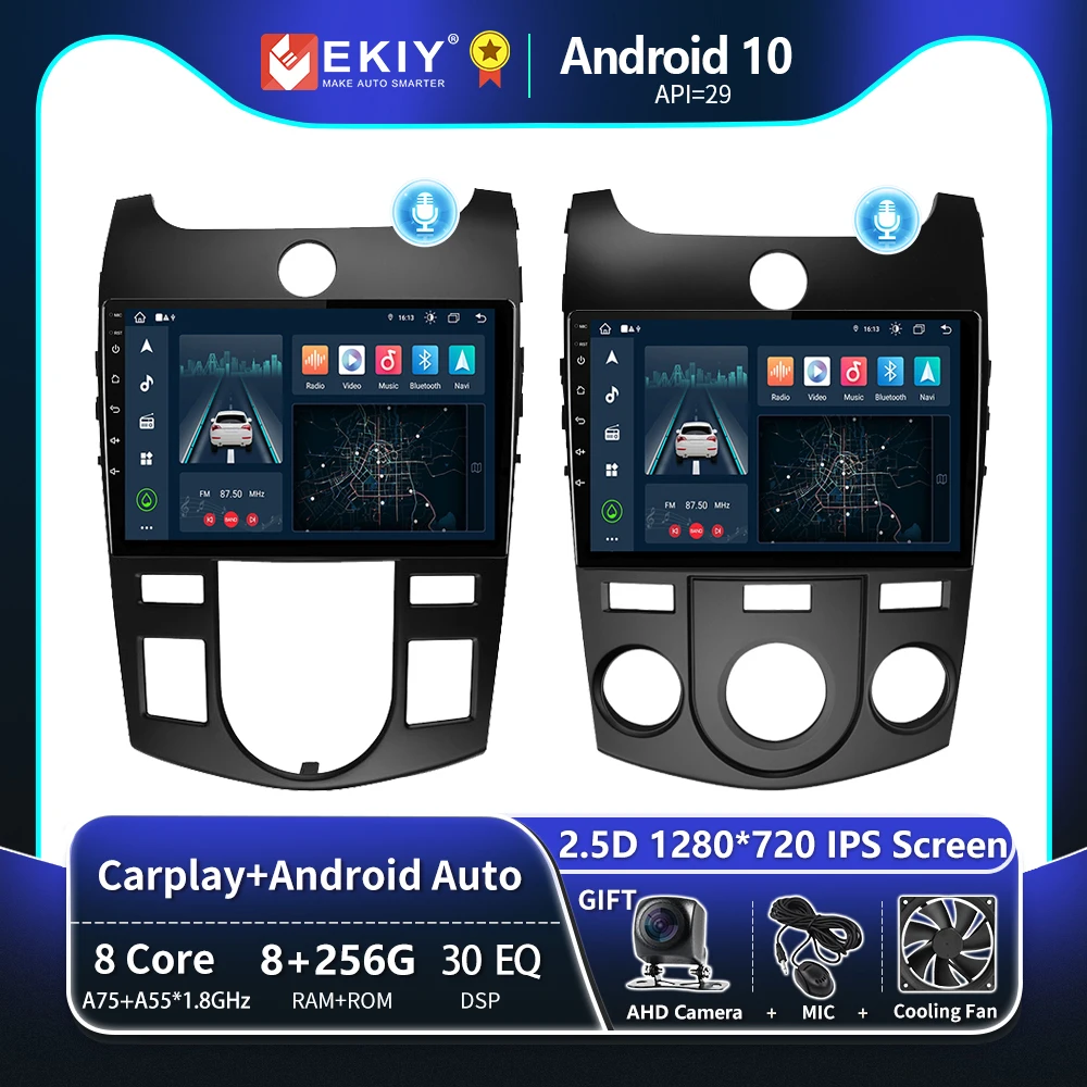 

EKIY T8 For KIA Forte Cerato 2008 - 2014 Car Radio Auto Android Multimedia System Navigation GPS Stereo 8 Core No 2 Din 2din DVD