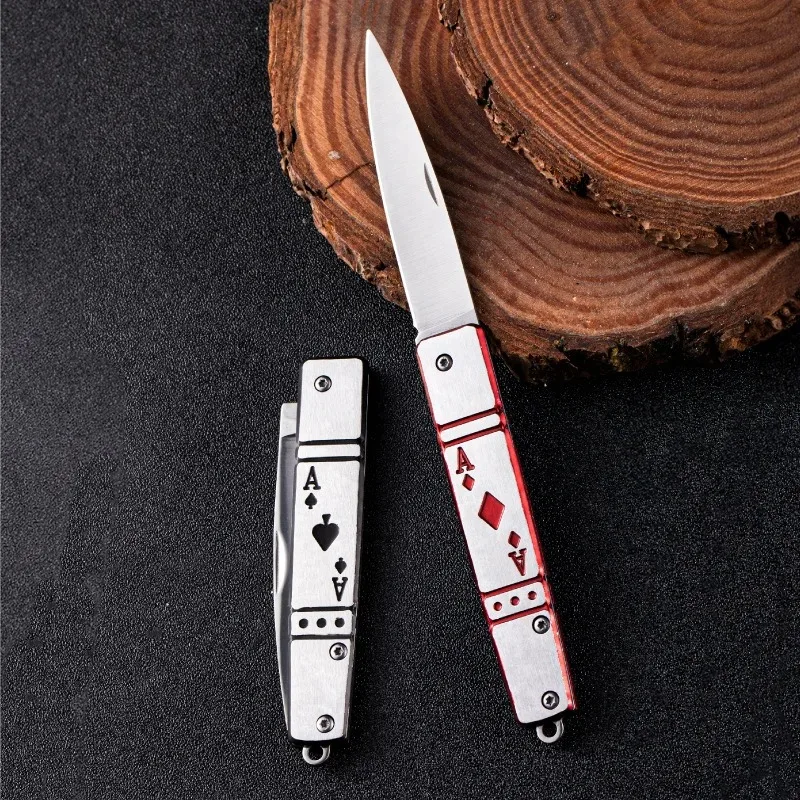 Outdoor folding knife, portable fruit knife, multi-functional self-defense sharp folding knife, key chain knife, survival knife