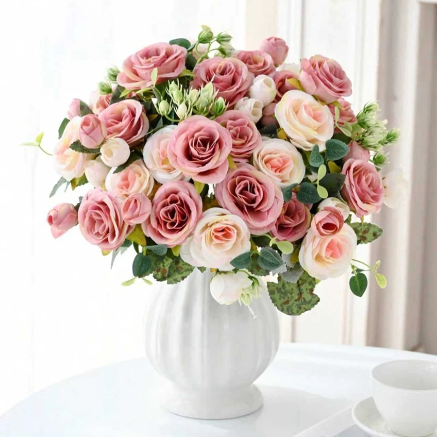 Künstliche Blume, Hochzeit, Party, Zuhause, Schlafzimmer, Tischdekoration, Brautstrauß, Innenhof, Seide, Pfingstrose, Hortensien, Arrangement