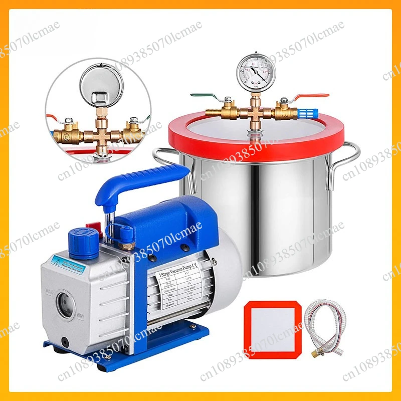 5 CFM Vacuum Pump Air Conditioning Vacuum Pump 2 Stage Rotary Vane HVAC