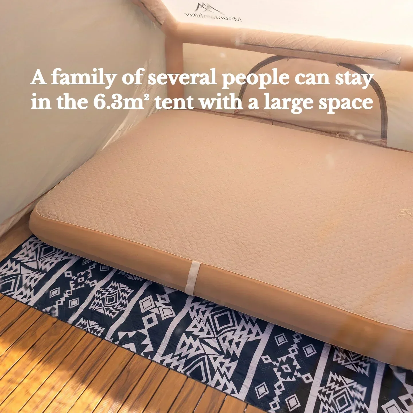 خيمة كوة كبيرة قابلة للنفخ للتنزه في الهواء الطلق من قماش أكسفورد خيمة سقف للنزهات والتخييم والمقصورة المحمولة خيمة عائلية