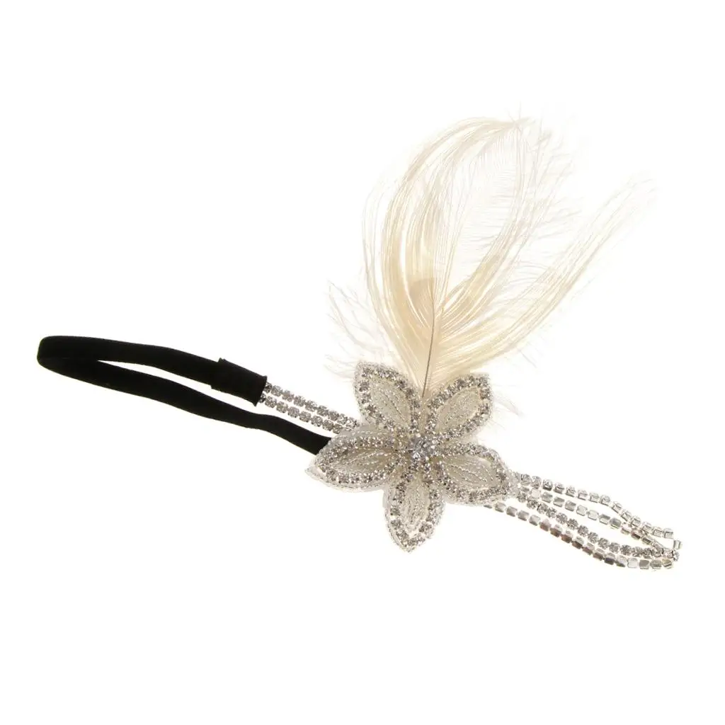 1920s Headpiece Flapper Headband Fancy Dress Headdress Vintage Prom