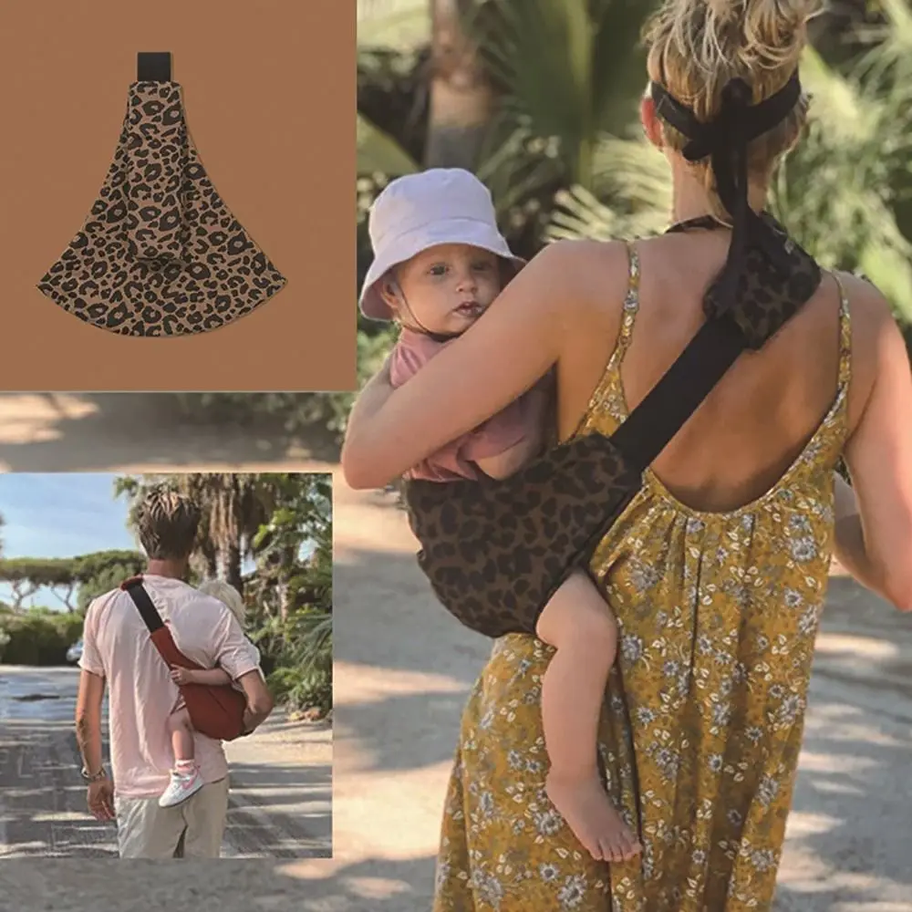 

Эргономичная защитная переноска с леопардовым узором, передний ремень через плечо без помощи рук, портативный ремень для переноски на выход