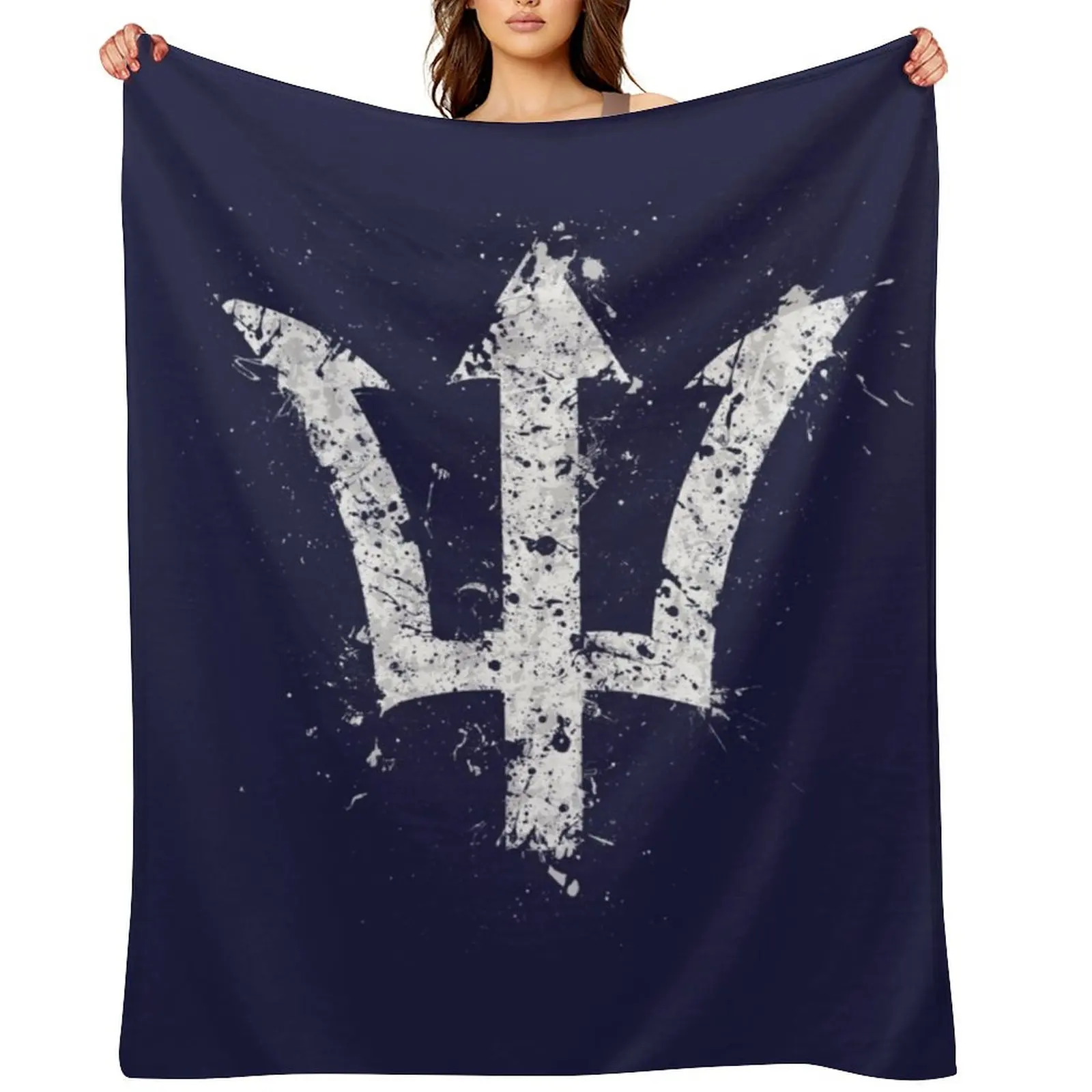 

Percy JacksonTrident Throw Blanket Sofa Quilt Decorative Throw Polar Vintage Blankets