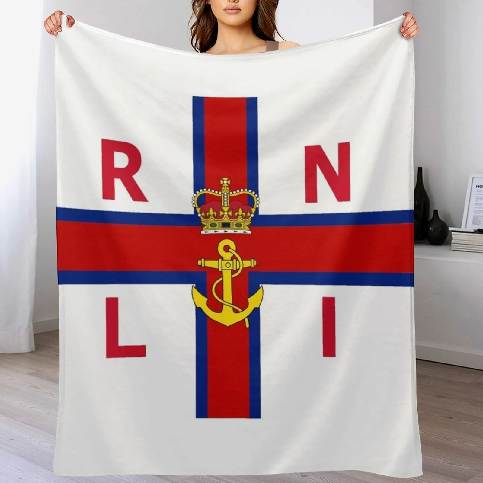 Royal National Lifeboat Institution flag second 2 Throw Blanket Sofa Quilt Retros Blankets