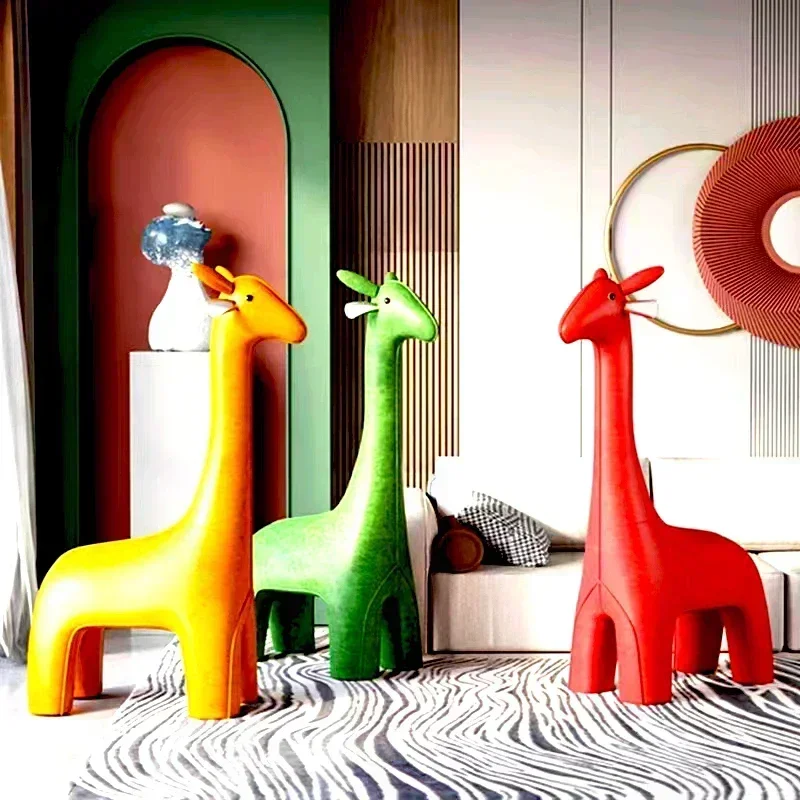 

Entrance living room floor-to-ceiling housewarming new home large giraffe home ornaments gifts decorations home supplies Hot sal
