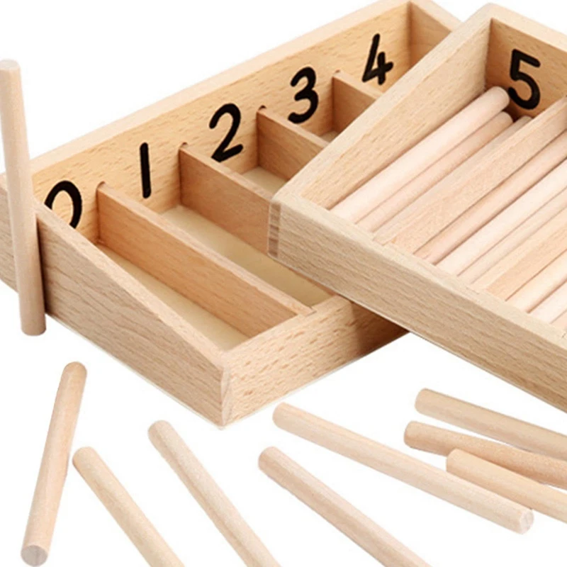 Spindle Box Kids Early Development Counting Sticks Boys Girls Professional Counting Early Learning Tool Maths Toys