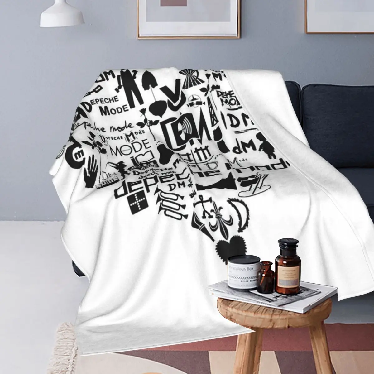 Kawaii Depeches DM Mode Musician World Tour Blanket Soft Warm Flannel Throw Blanket Cover for Bed Travel Home Couch