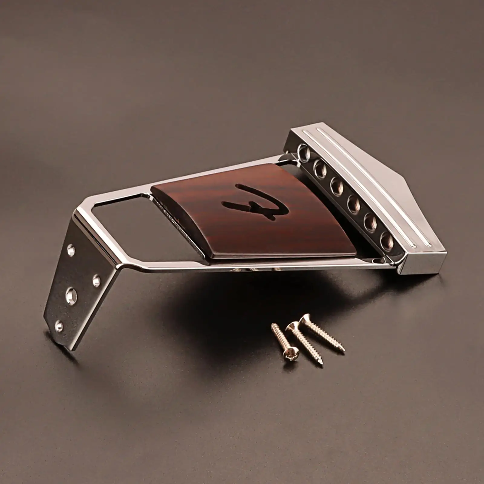 

Guitar Trapeze Tailpiece Durable Metal Rosewood Bridge for 4 String Mandolin Hollow Body Electric Guitar Parts