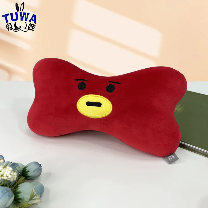 Anime Cartoon Bt21 Tata Cooky Chimmy Car Pillow Neck Protector Creative New Memory Foam Neck Pillow Car Pillow Gift for Friends