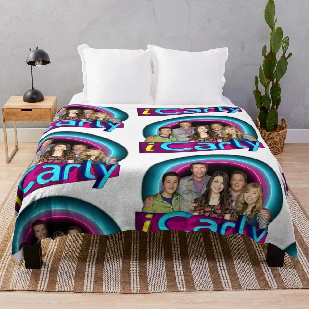 iCarly and Friends Throw Blanket For Sofa Thin Bed Fashionable Soft Plaid Blankets