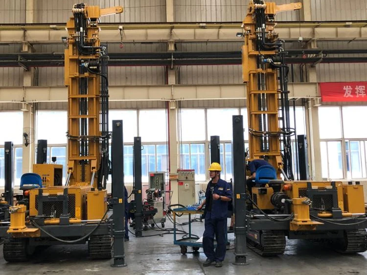 1200m Depth Crawler Water Well Drilling Rig Gear Pump High Productivity Popular Africa