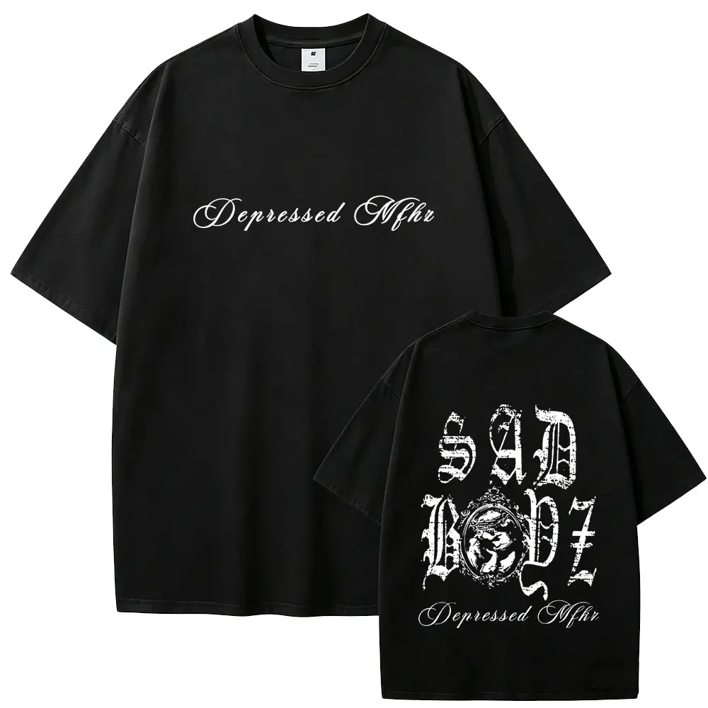 

Junior H Sad Boyz Depressed Mfkr Album 2026 T-shirt Men Women Fashion Oversized Streetwear Male Hip Hop Vintage T Shirts Tops