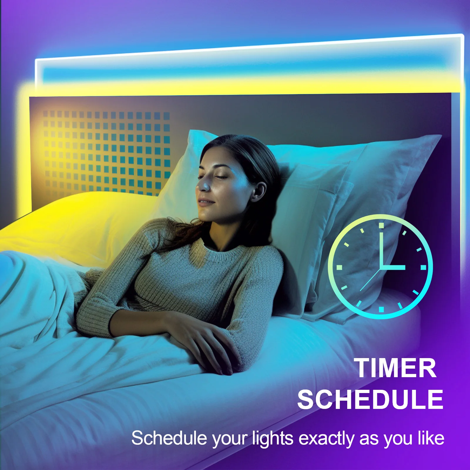 ไฟแถบ LED WIFI 100FT, ไฟ LED RGB ซิงโครไนซ์เพลง พร้อมรีโมทคอนโทรลและแอปพลิเคชัน