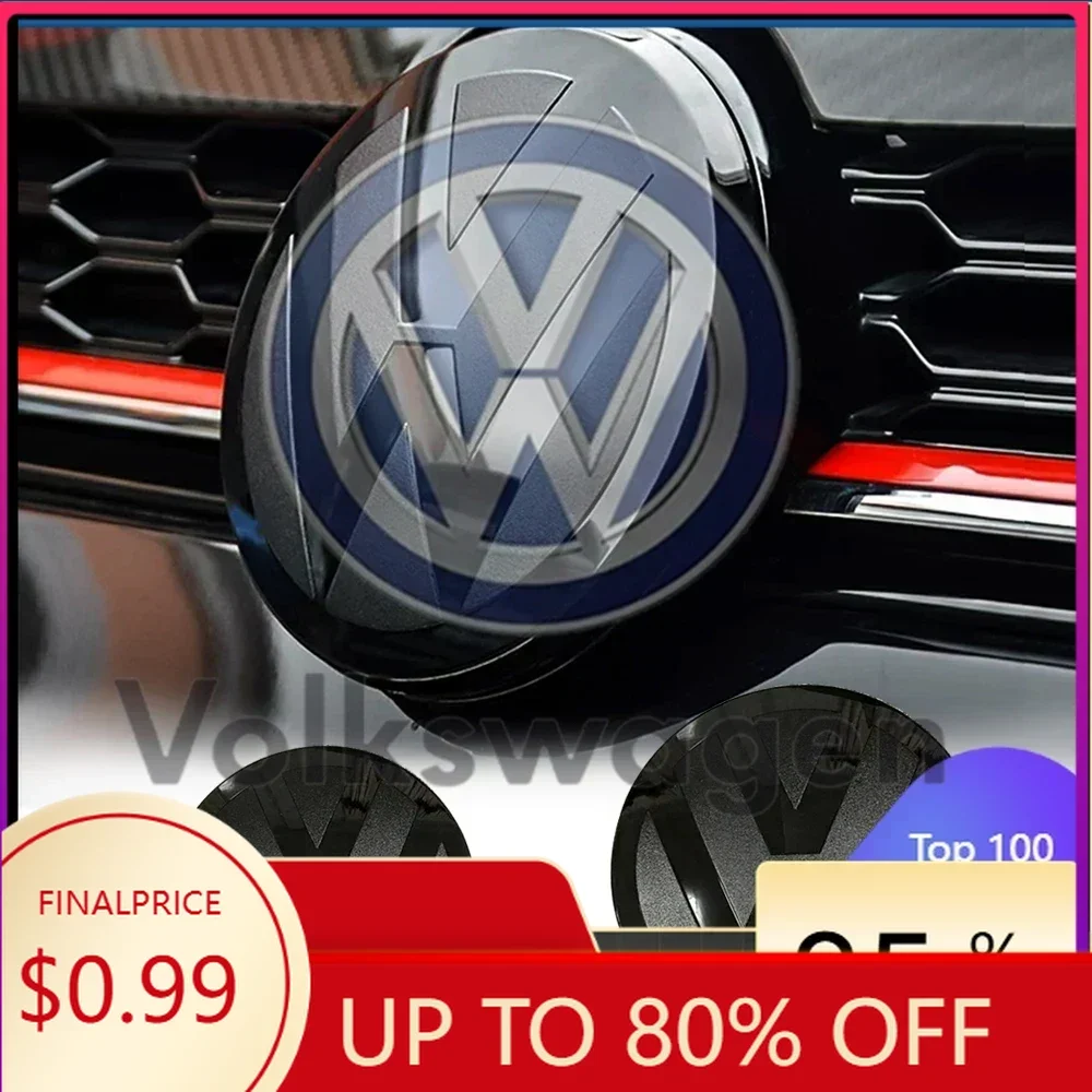 

Car Sticker For VW Volkswagen Jetta MK5 Golf 2pcs Volkswagen Front Grill Emblem Modification Rear Trunk Lid Cover Logo For VW G
