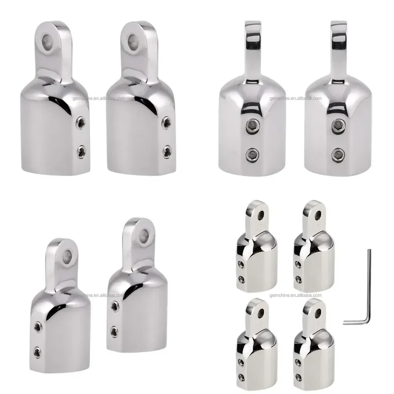 Stainless Steel Fitting and Sliding External Double Hole End Cap, Marine Awning Fitting for Marine 316