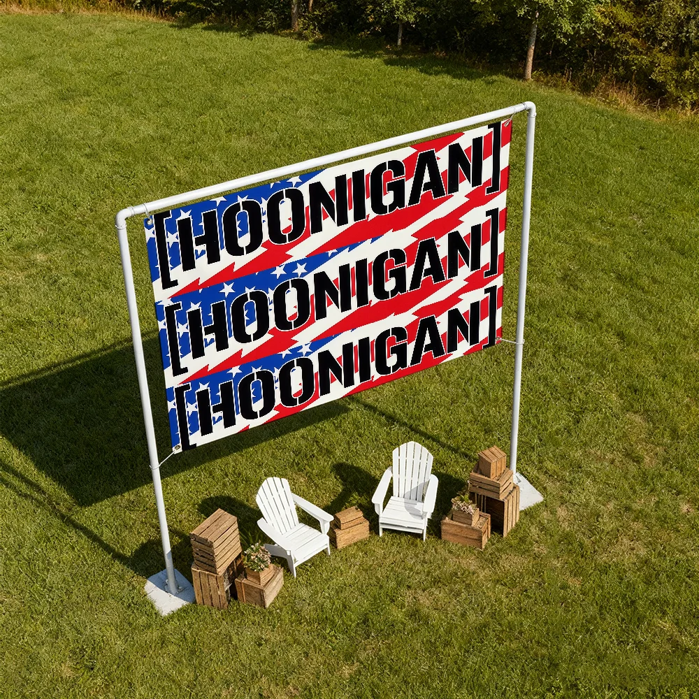 H-Hoonigan Racing flag Picnic Party Camping Party Banner Polyester Printed Decoration Outdoor Hanging