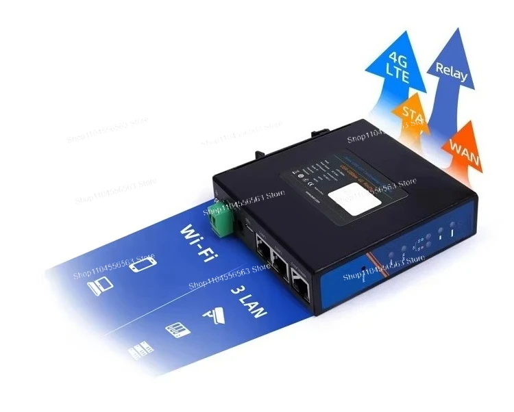 جهاز توجيه الخلوي LTE الصناعي USR-G806w - جهاز توجيه لاسلكي محسّن مع فتحة لبطاقة SIM (شريحة كوالكوم، ودعم OpenVPN) #4