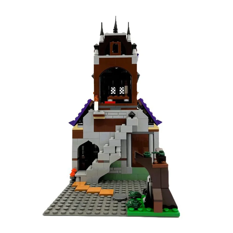 Popular Game Model Moc Building Bricks Spooky House Model Technology Blocks Christmas DIY City Street View Toy Construction Gift