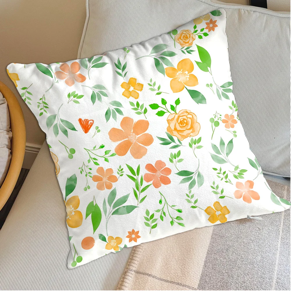 Kissenbezug mit Rosenblüten, 45 x 45 cm, Zierkissen, Weihnachtsdekoration, 2026, personalisiertes Geschenk, Nordic Home