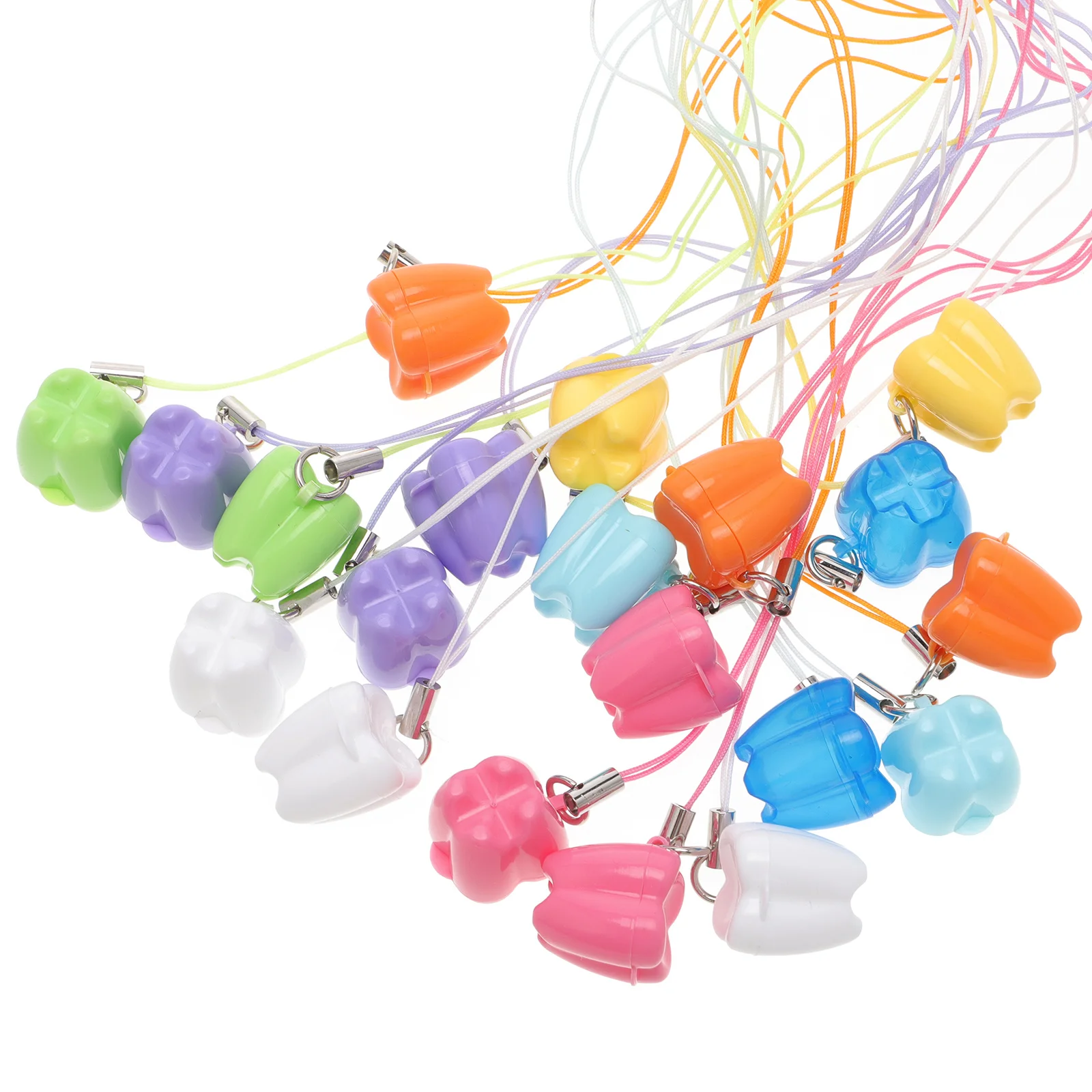 

20Pcs Baby Tooth Storage Box Cute Bear Design Environmental Protection Children Teeth Case Memorable Growth Keepsake Necklace