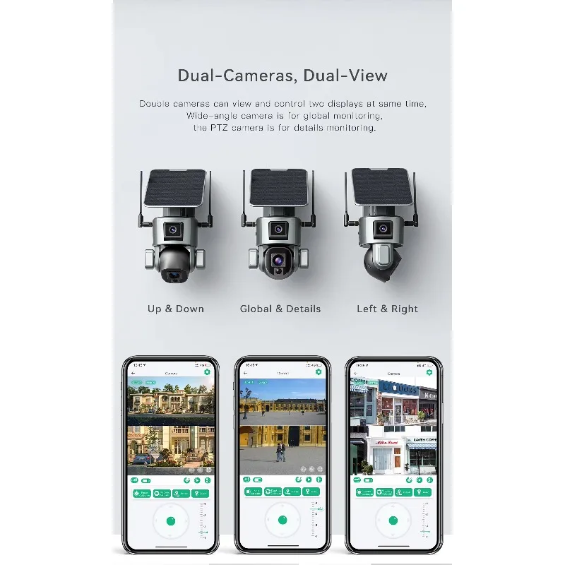 4G WiFi 20X Zoom Cam Module 4K 8MP PTZ IP CCTV نظام كاميرا مراقبة للمنزل الذكي لاسلكي يعمل بالطاقة الشمسية اتجاهين الصوت للرؤية الليلية #6