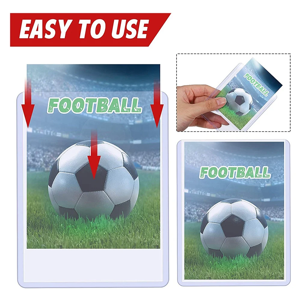 Pochettes de protection transparentes en PVC pour cartes élaborées, support pour baseball, sports, échange, jeu, 35PT, 3x4 ", 180 pièces