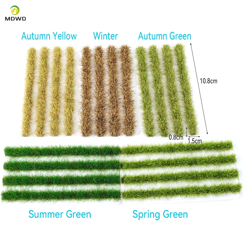 Miniaturowy, wydłużony model z żywicy - kępka trawy, symulacja statycznej trawy kwiatowej do mikro-dioram, akcesoria dekoracyjne.