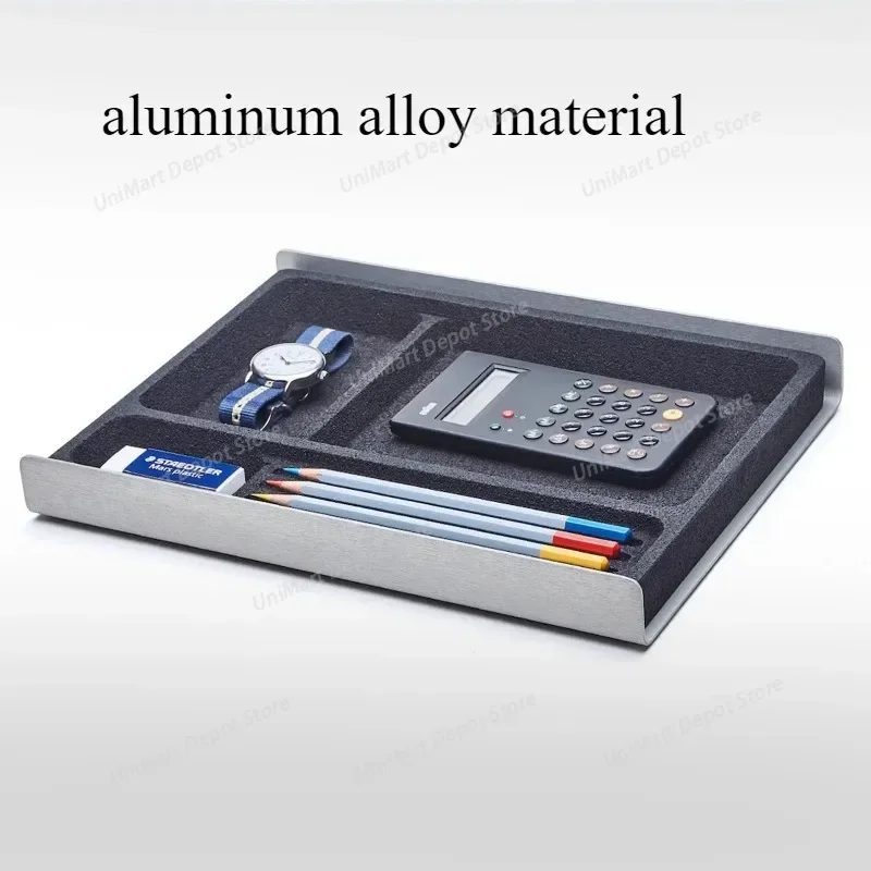 Desktop Storage Tray Computer Monitor Height-Stand Aluminum Alloy Office Desk Trays Display Bracket Organizer Accessories Modern