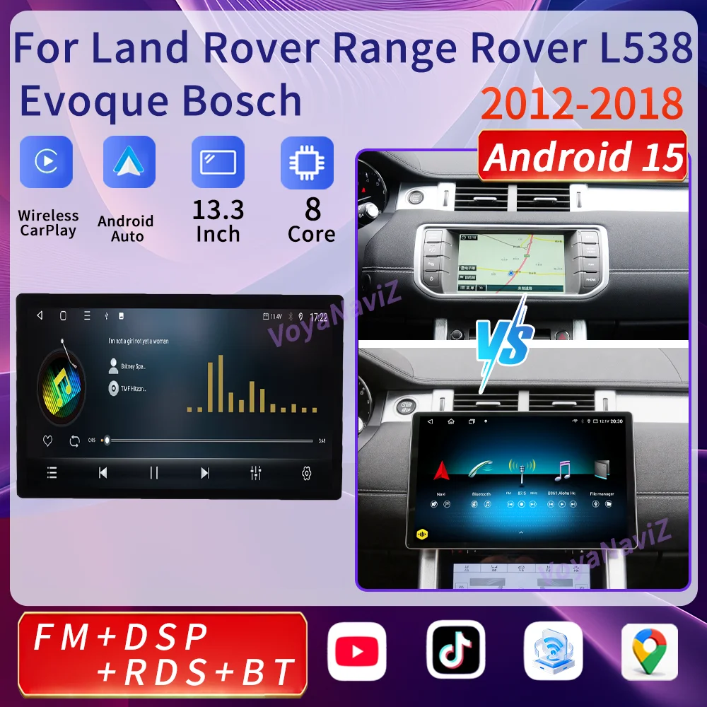 Android 15 Wireless Carplay 12.3