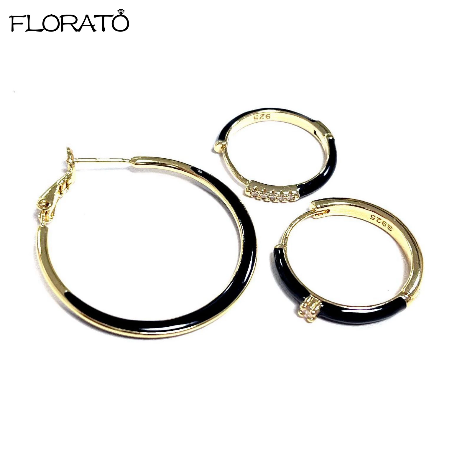 925 Sterling Silver Needle Women Fancy Candy Color Enamel Hoop Earrings Sweet Summer Hoop Huggie Earrings Fashion Jewelry Gift