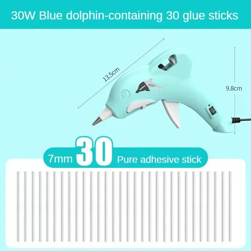 Imagem -05 - Mini Household Industrial Hot Melt Glue Gun Temperatura do Calor Thermo Ferramenta de Reparo Elétrico Uso 11 mm Glue Sticks 30 w