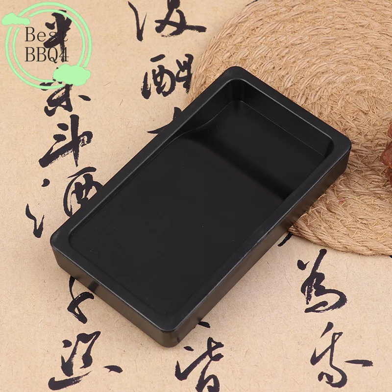 (BBQ4)Beginner Plastic Ink Stone Set Grinding Inker For Chinese Calligraphy Pine Soot Inkstick Xuan Rice Paper Writing Painting