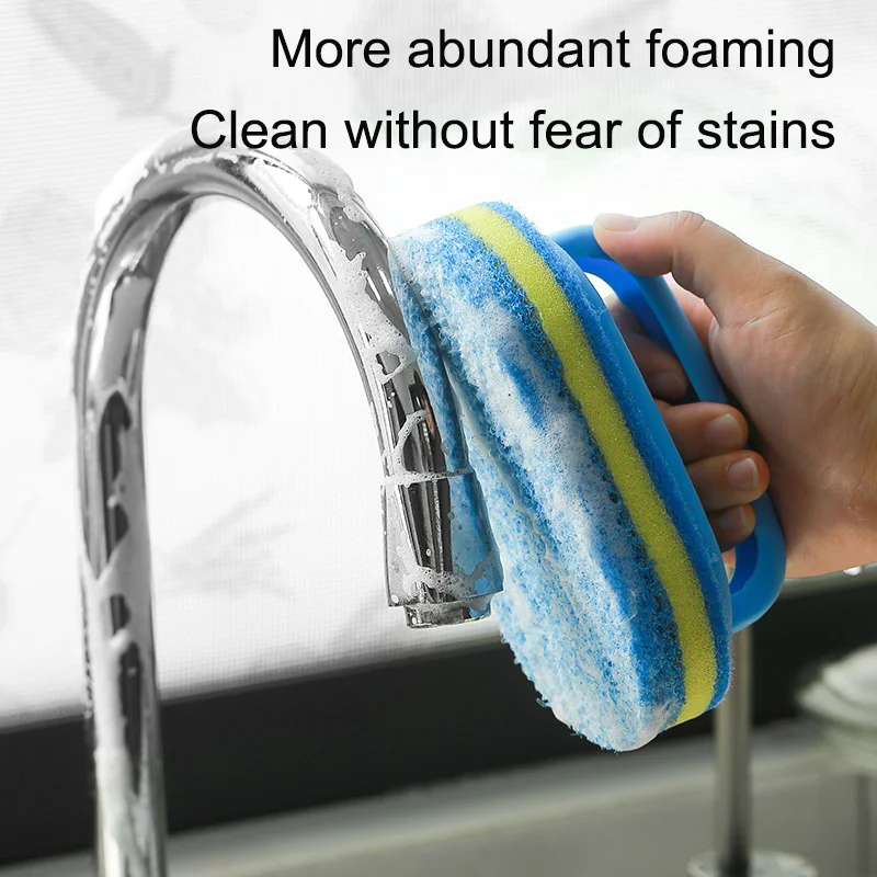 1-3 قطعة فرشاة التنظيف المنزلية مقبض سحري إسفنجة سهلة التنظيف للمطبخ والحمام والمرحاض وأدوات تنظيف النوافذ #4