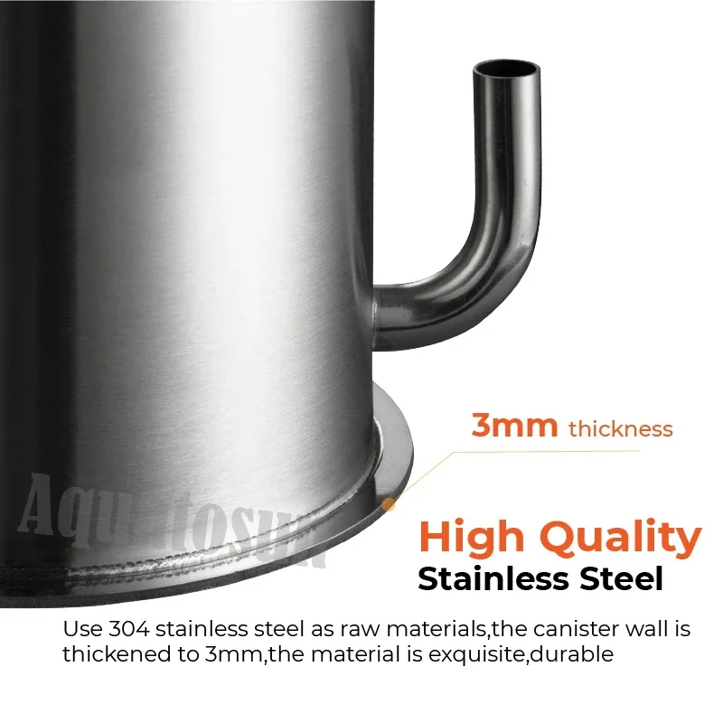 Stainless Steel Aquarium External Canister Filter Premium Quality ADA Style Fish Tank Grass Tank Pro Canister Filter Barrel