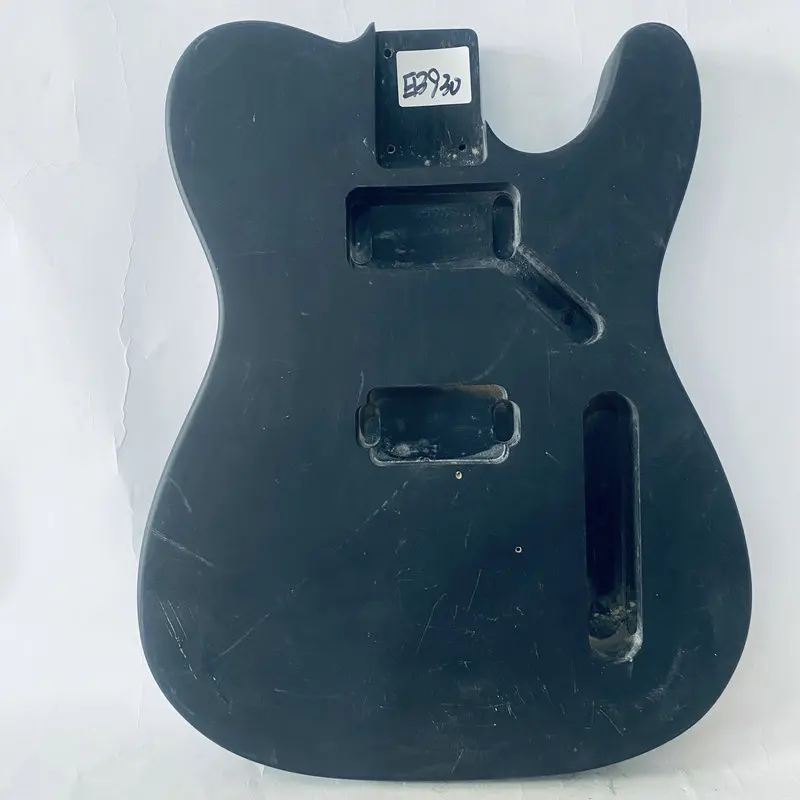 EB930  2 Humbucker Pickups Tele Electric Guitar Body in Matte Black Color for TL Guitar DIY Replace Surface Damages Cracks